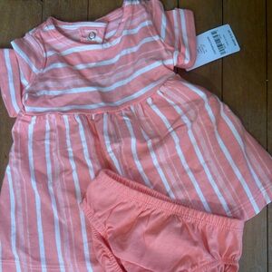 Pink and White Striped Dress